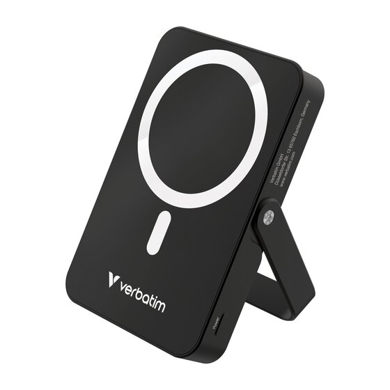 Verbatim Charge 'n' Go Magnetic Wireless Power Bank with Stand | 10000mAh