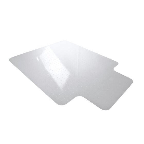 FLOORTEX Clear PVC Chair Mat for Low Pile Carpet – 114×135 cm Keyhole Cut