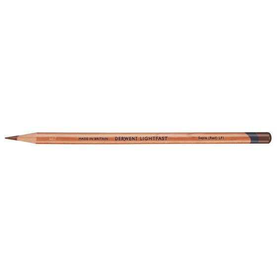 Derwent Lightfast Pencil – Sepia (Red) | 100-Year Lightfast Coloured Pencil for Professional Artists