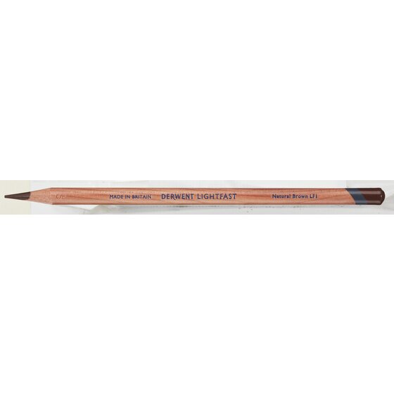 Derwent Lightfast Pencil – Natural Brown | 100-Year Lightfast Coloured Pencil for Professional Artists