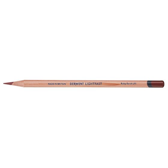 Derwent Lightfast Pencil – Ruby Earth | 100-Year Lightfast Coloured Pencil for Professional Artists