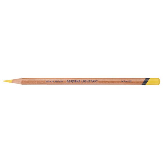 Derwent Lightfast Pencil – Yellow | 100-Year Lightfastness for Artists