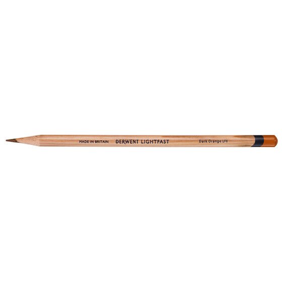 Derwent Lightfast Pencil – Dark Orange | Lightfast Core, Up to 100-Year Colour Stability