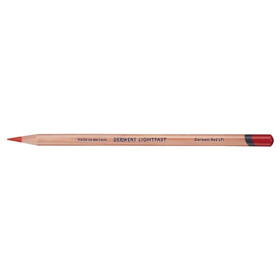 Derwent Lightfast Pencil – Red | Lightfast Core, Up to 100-Year Colour Stability