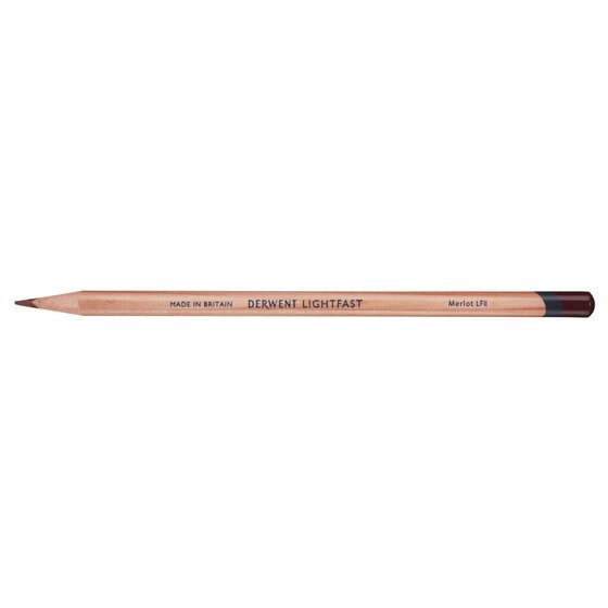 Derwent Lightfast Coloured Pencil – Merlot | Opaque Wine-Tone Pencil for Detail & Solid Fills