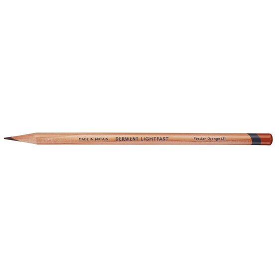Derwent Lightfast Pencil – Persian Orange | Oil-Based Core, 100-Year Lightfast