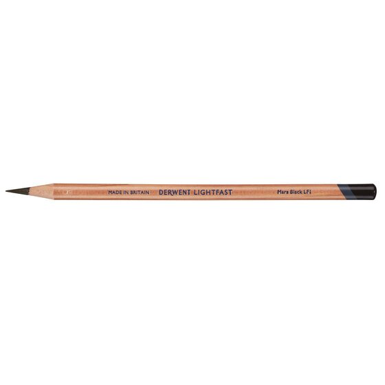 Derwent Lightfast Pencil – Mars Black | Fade-Resistant Deep Black for Artists