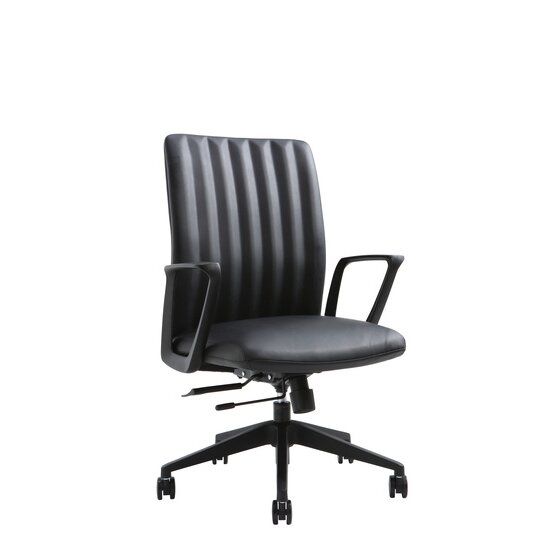 Buro Artemis Mid-Back Office Chair | Anti-Microbial PU, Synchro Tilt, GREENGUARD Gold