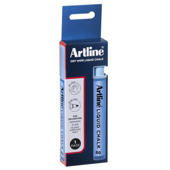 Artline Liquid Chalk Dry Wipe Marker – Blue (PK1)