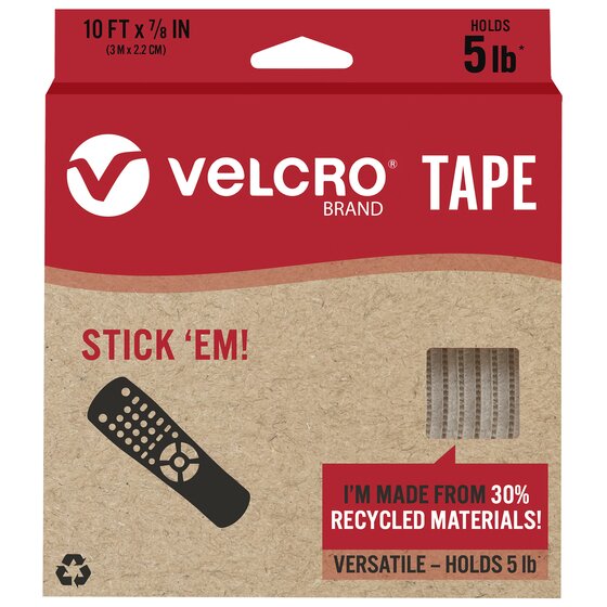Velcro Eco Collection Hook and Loop Tape – 3m x 22mm | 30% Recycled Nylon, Reusable 1,000+ Cycles