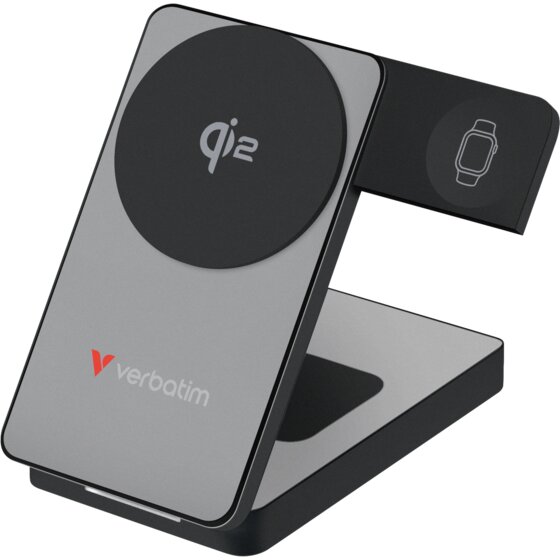 Verbatim 3-in-1 PowerBank Wireless Qi2 10,000mAh Magnetic Charging Bank