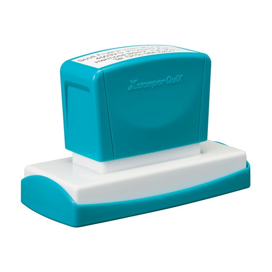 XStamper Quix Q24 Pre-Inked Stamp – 28 x 78mm Black
