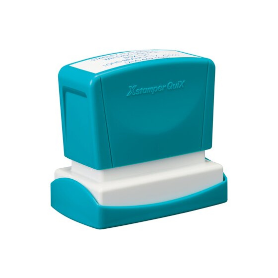 XStamper Quix Q12 Pre-Inked Stamp – 24 x 49 mm – Black
