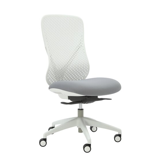 Buro Axon Ergonomic Office Chair – White | Flex-Back, Memory Foam Seat, Adjustable Height & Depth