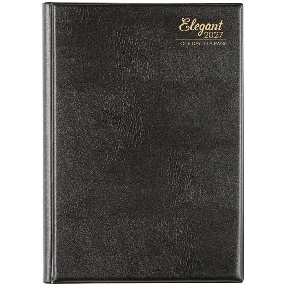 Cumberland 2027 Elegant Diary A4 Day to a Page Black