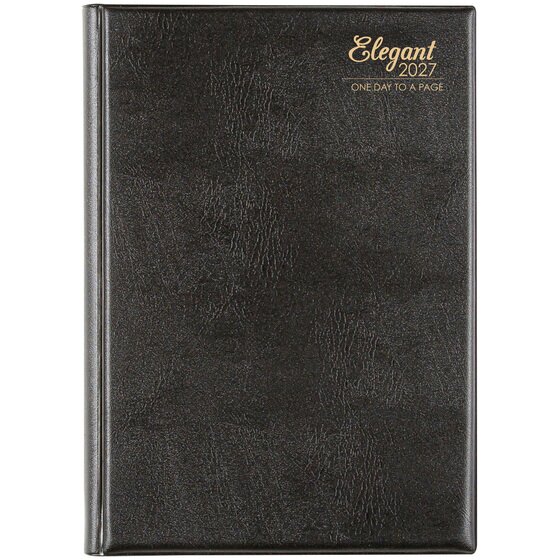 Cumberland 2027 Elegant Diary A5 Day-to-Page Black