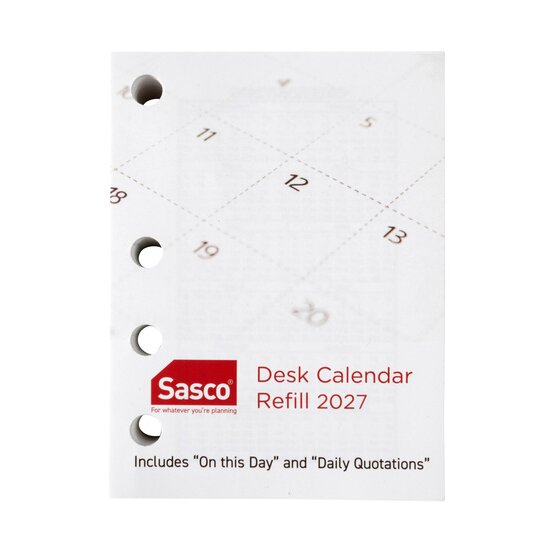 SASCO Calendar Refill – Side Hole 76 x 102 mm