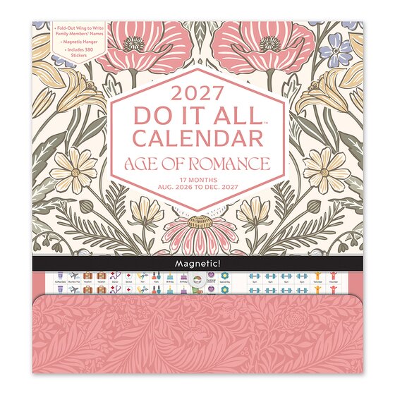 Orange Circle 2027 Romance Do It All Wall Calendar