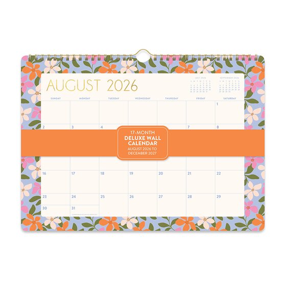 Orange Circle 2027 Secret Garden Deluxe Wall Calendar 348 x 251 mm