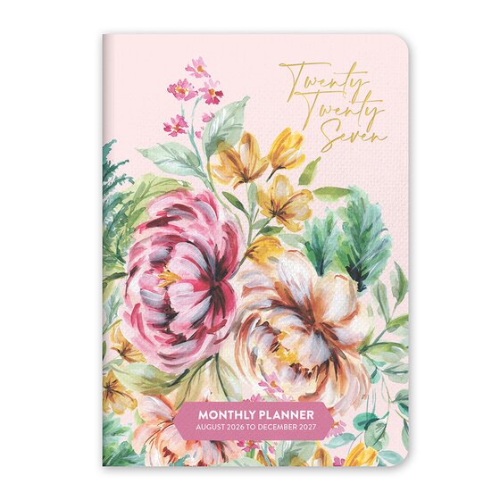 Orange Circle 2027 Bella Flora Month-to-View Pocket Planner – 114 × 165 mm