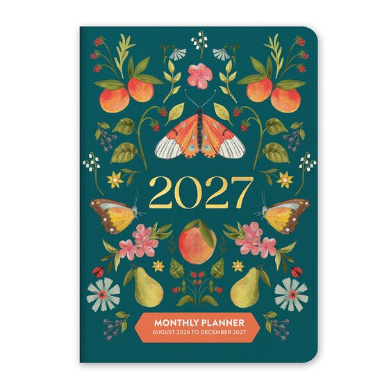 Orange Circle 2027 Fruit & Flora Month-to-View Pocket Planner 114 x 165mm