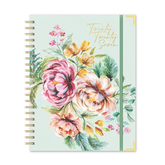 Orange Circle 2027 Bella Flora Deluxe Extra-Large Week-to-View Planner 216 x 279mm