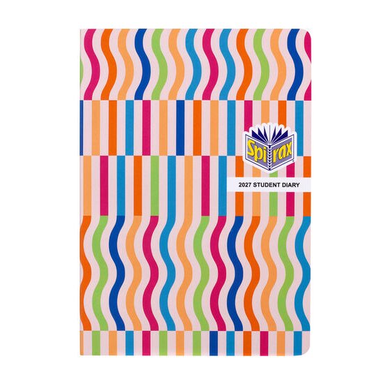 Spirax 2027 Student Casebound Diary A5 Week-to-View Multicolour