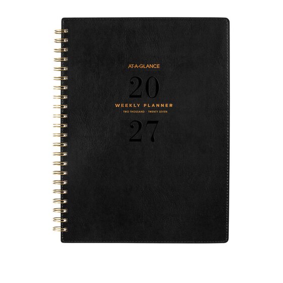 AT-A-GLANCE 2027 Signature Diary – A4 Week-to-View, Black