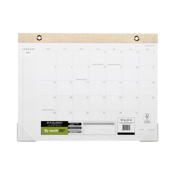 AT-A-Glance 2027 Monthly Desk Pad 552×431mm – AU & NZ Holidays Included