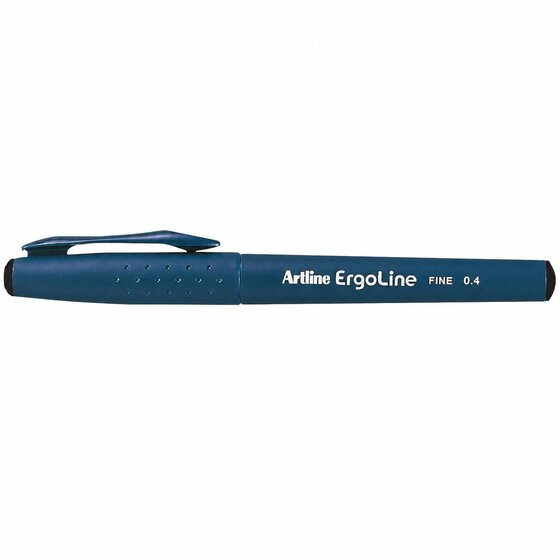 Artline 3400 Ergoline Fineline Pen – 0.4mm Black | Blur-Proof, Instant-Dry Ink for Precise Writing & Drawing