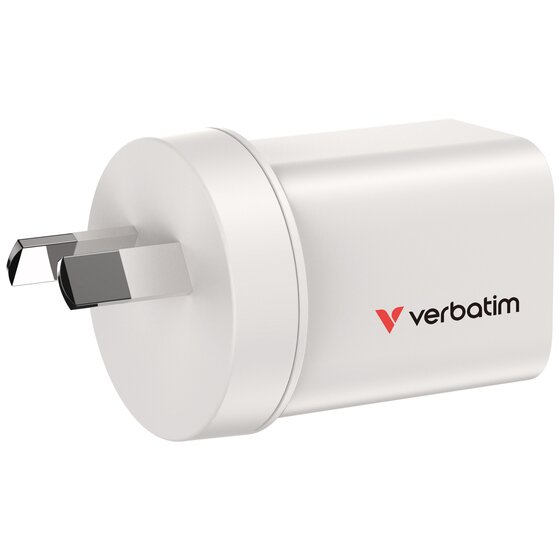 Verbatim GaN Charger 2-Port 35W USB-A / USB-C White