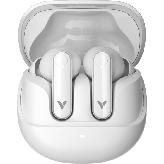 Verbatim TruSound Pro Earbuds – White | ANC & ENC Noise Cancelling, Four Microphones