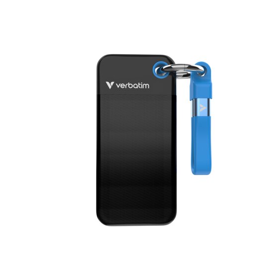 Verbatim Pocket SSD USB-C 3.2 Gen 2 – 512GB Black/Blue