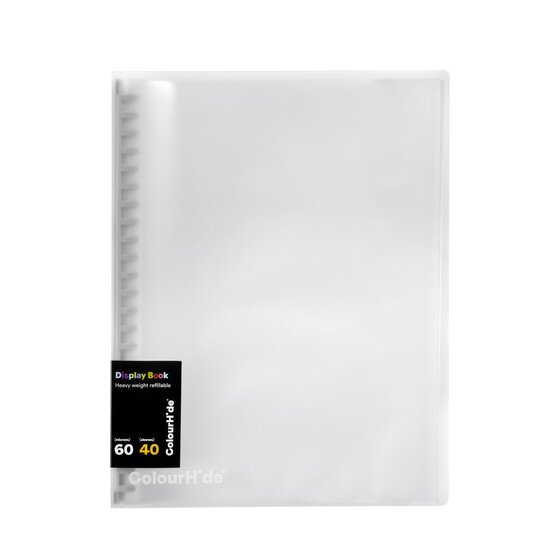 ColourHide Display Book Refillable 40 Pocket Clear