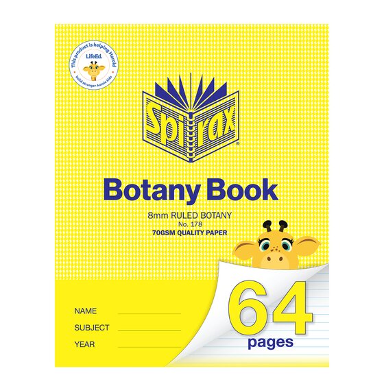 SPIRAX 178 BOTANY BOOK 225X175MM 64P 8MM